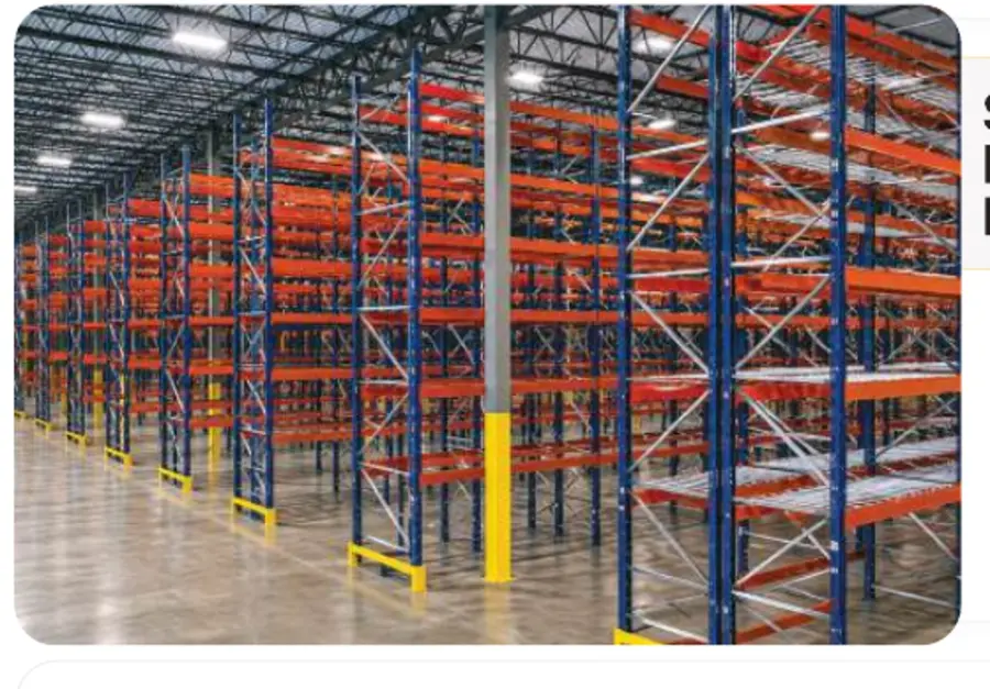 Industrial racking and material flow application